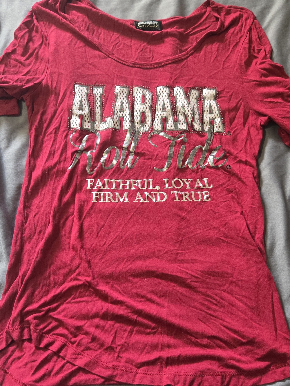 Alabama Roll Tide Women’s blouse Size small faithful loyal firm true flowy